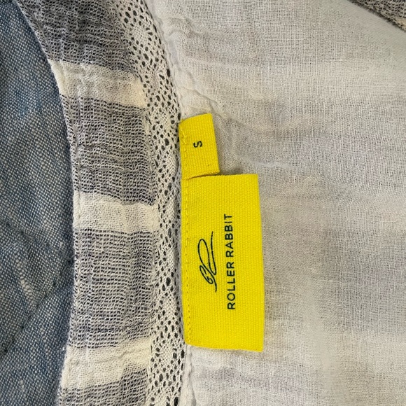 Roller Rabbit saanvi stripe empire waste tunic/coverup dress size small - Picture 5 of 5